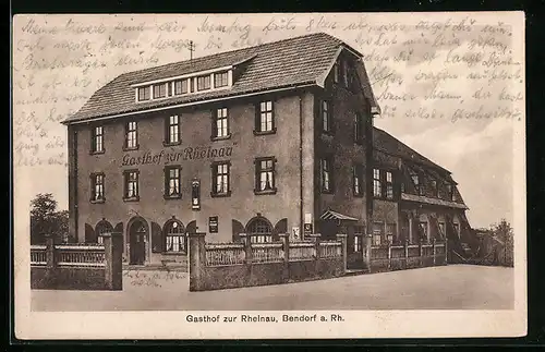 AK Bendorf a. Rh., Gasthof zur Rheinau