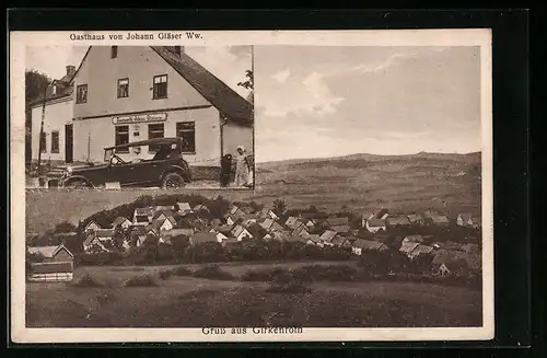 AK Girkenroth, Ortsansicht mit Gasthaus von Johann Gläser