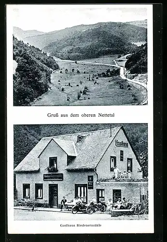 AK Weibern /Kr. Mayen, Gasthaus Riedenermühle, Landschaft im oberen Nettetal