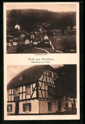 AK Virneburg, Gasthaus zur Post, Totalansicht