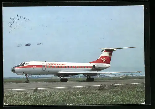 AK Flugzeug TU-134 /76 von der Fluggesellschaft Interflug