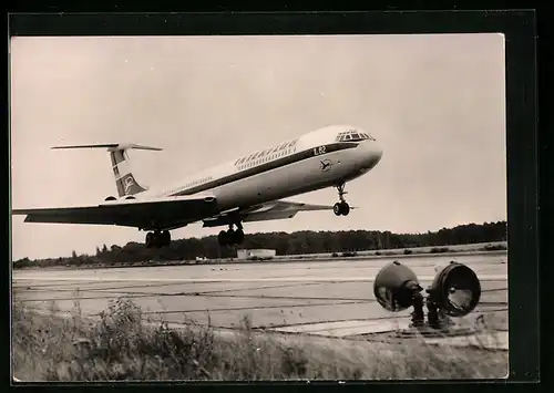 AK Turbinenluftstrahl-Verkehrsflugzeug IL 62, Fluggesellschaft Interflug