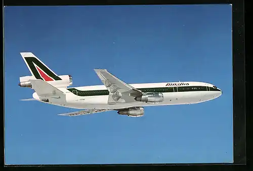 AK MC Donnell Douglas DC-10 /30, Flugzeug der Fluggesellschaft Alitalia
