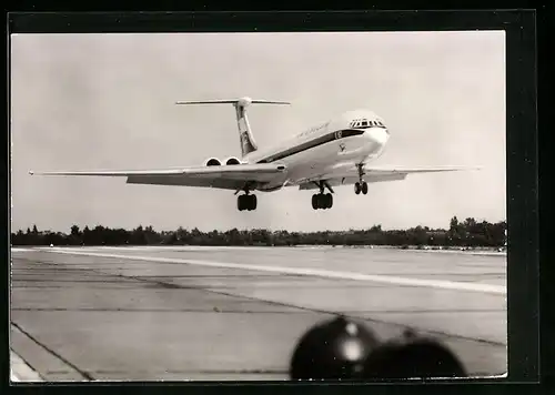 AK Turbinenluftstrahl-Verkehrsflugzeug IL 62, Fluggesellschaft Interflug