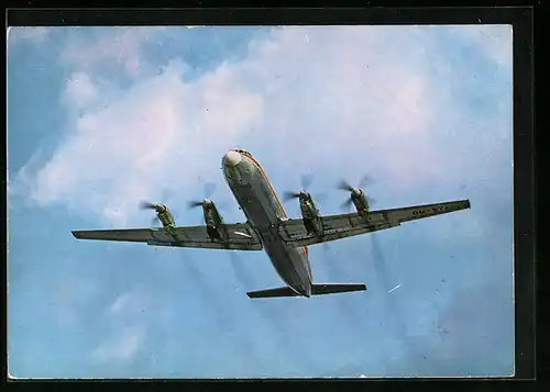 AK Propeller-Turbinen-Verkehrsflugzeug IL 18, Interflug