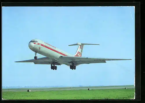 AK Turbinenluftstrahlverkehrsflugzeug IL 62, Interflug