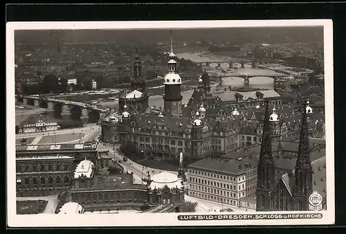 Foto-AK Walter Hahn, Dresden, Nr. 5654: Dresden, Schloss u. Hofkirche