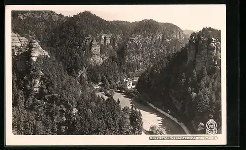 Foto-AK Walter Hahn, Dresden, Nr. 2917: Polenztal, Waltersdorfer-Mühle
