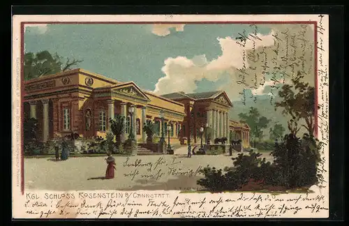 Künstler-AK P. Kraemer: Cannstatt, Kgl. Schloss Rosenstein