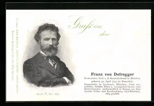 AK Portrait von Maler Franz von Defregger