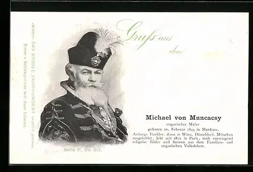 AK Michael von Muncacsy, Ungarischer Maler