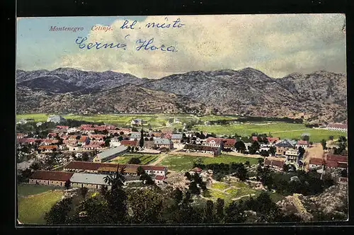 AK Cetinje, Blick auf den Ort