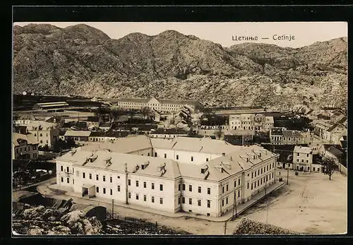 AK Cetinje, Blick auf den Ort mit dem Königs Palast