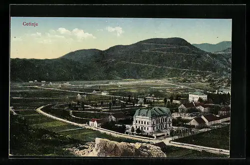 AK Cetinje, Teilansicht der Stadt