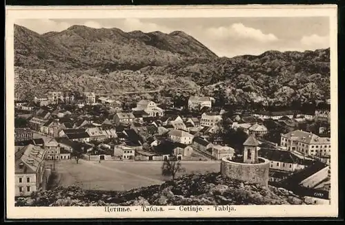 AK Cetinje-Tablja, Blick auf die Stadt