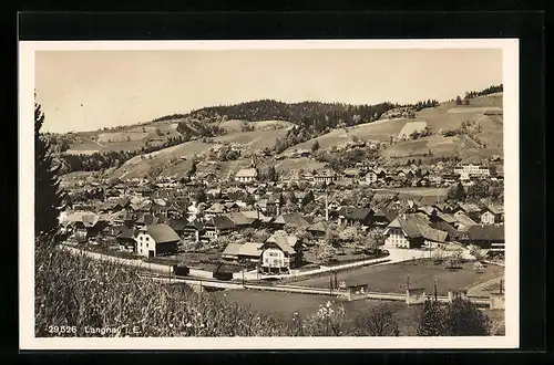 AK Langnau i. E., Gesamtansicht aus der Vogelschau