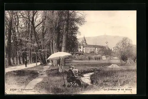AK Colombier, Le Chateau et les Allées