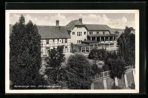 AK Güntersberge /Harz, SVK-Erholungsheim aus der Vogelschau