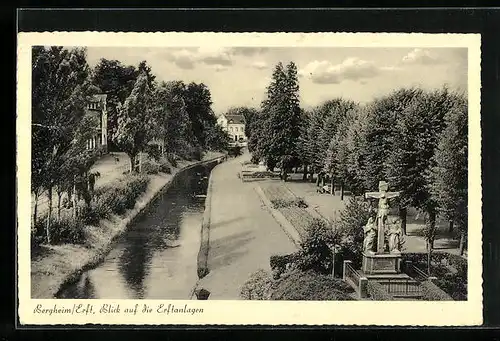 AK Bergheim /Erft, Blick auf die Eftanlagen