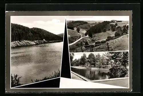 AK Höfen /Eifel, Müttererholungsheim mit Umgebung, Wasserpartien
