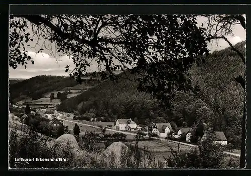 AK Erkensruhr /Eifel, Gesamtansicht aus der Vogelschau