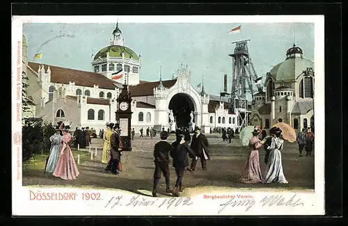 Lithographie Düsseldorf, Bergbaulicher Verein, Ausstellung 1902