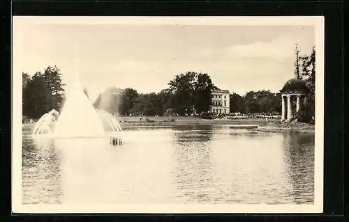 AK Markkleeberg, Landwirtschafts- und Gartenbauausstellung, Am Teich, Gesamtansicht, Ausstellung