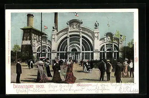 AK Düsseldorf, Industrie- & Gewerbe-Ausstellung 1902, Maschinenhalle