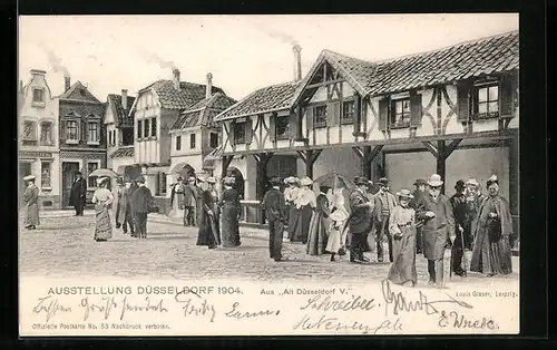 AK Düsseldorf, Ausstellung 1904, Alt Düsseldorf V