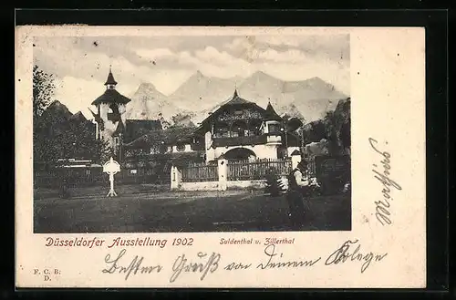 AK Düsseldorf, Ausstellung 1902, Suldenthal u. Zillerthal
