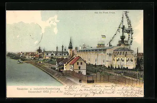 AK Düsseldorf, Gewerbe- und Industrie-Ausstellung 1902, Bau der Firma Krupp