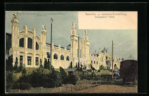 AK Düsseldorf, Gewerbe - und Industrieausstellung 1902, Messegelände