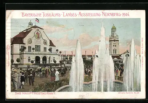AK Nürnberg, Bayerische-Jubiläums-Landesausstellung 1906, Hauptrestaurant
