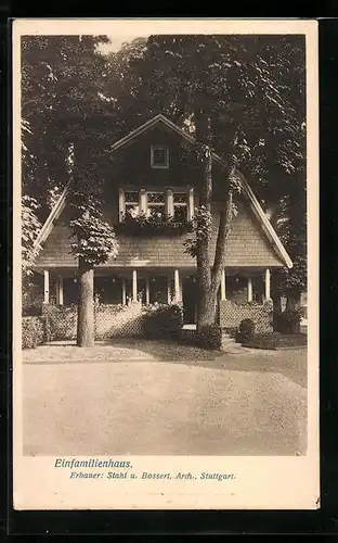 AK Stuttgart, Bauausstellung, Einfamilienhaus