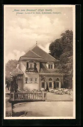 AK Stuttgart, Bauausstellung 1908, Haus zum Brunnen
