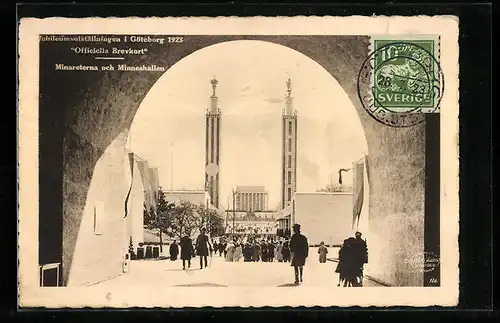 AK Göteborg, Jubileumsatställningen 1923, Minareterna och Minneshallen