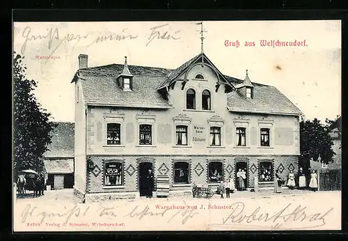 AK Welschneudorf, Warenhaus & Warenlager von J. Schuster