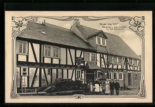 AK Hof / Westerwald, Handlung & Gastwirtschaft von Carl Spornhauer