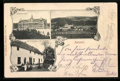 AK Hausen / Wied, Gasthaus Joseph Kröll, Sanatorium Mausen