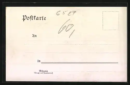 Lithographie Monsheim, Ortsansicht, Bahnhof, Kriegerdenkmal