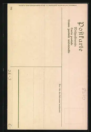 Künstler-AK Karl Mutter: Nürnberg, Der Heidenturm