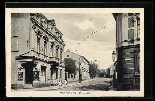 AK Eschweiler, Hotel & Wein-Restaurant A. Hoerkens in der Poststrasse