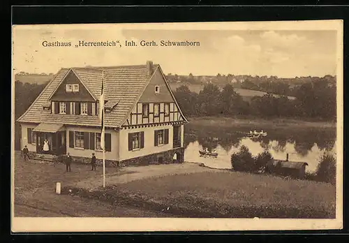 AK Much, Gasthaus Herrenteich von Gerh. Schwamborn