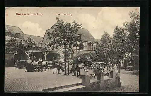 AK Hausen b. Heimbach, Hotel zur Burg