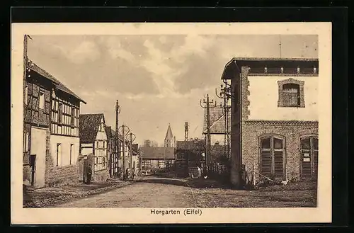 AK Hergarten i. Eifel, Ortsansicht mit Strassenpartie