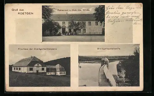 AK Roetgen, Dreilägerbachtalsperre, Filterhaus, Retaurant Wilms