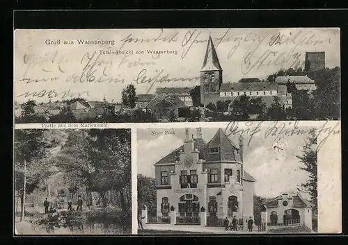 AK Wassenberg, Partie aus dem Marienwald, Neue Post