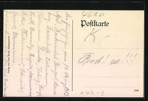 AK Wattenscheid, Absolvia, Die Einjährigen des Gymnasiums zu Wattenscheid, Ostern 1913