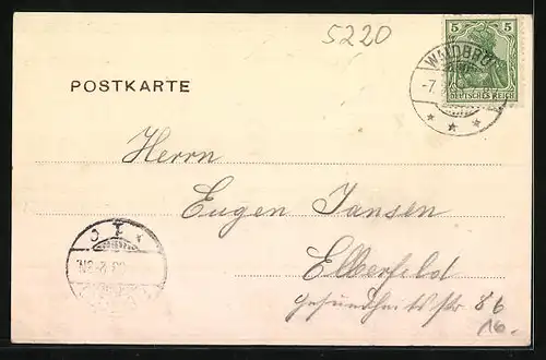 AK Waldbroel, Villa Waldesruh, Kaiser-Wilhelmturm