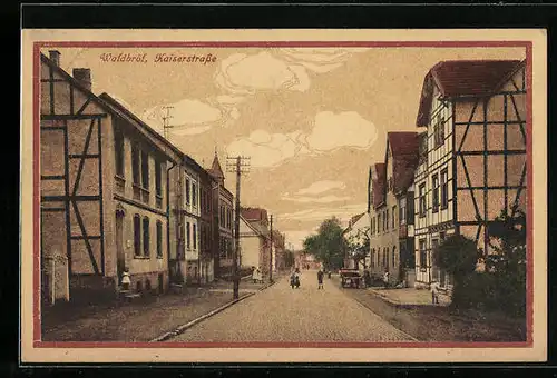 AK Waldbröl, Blick auf die Kaiserstrasse